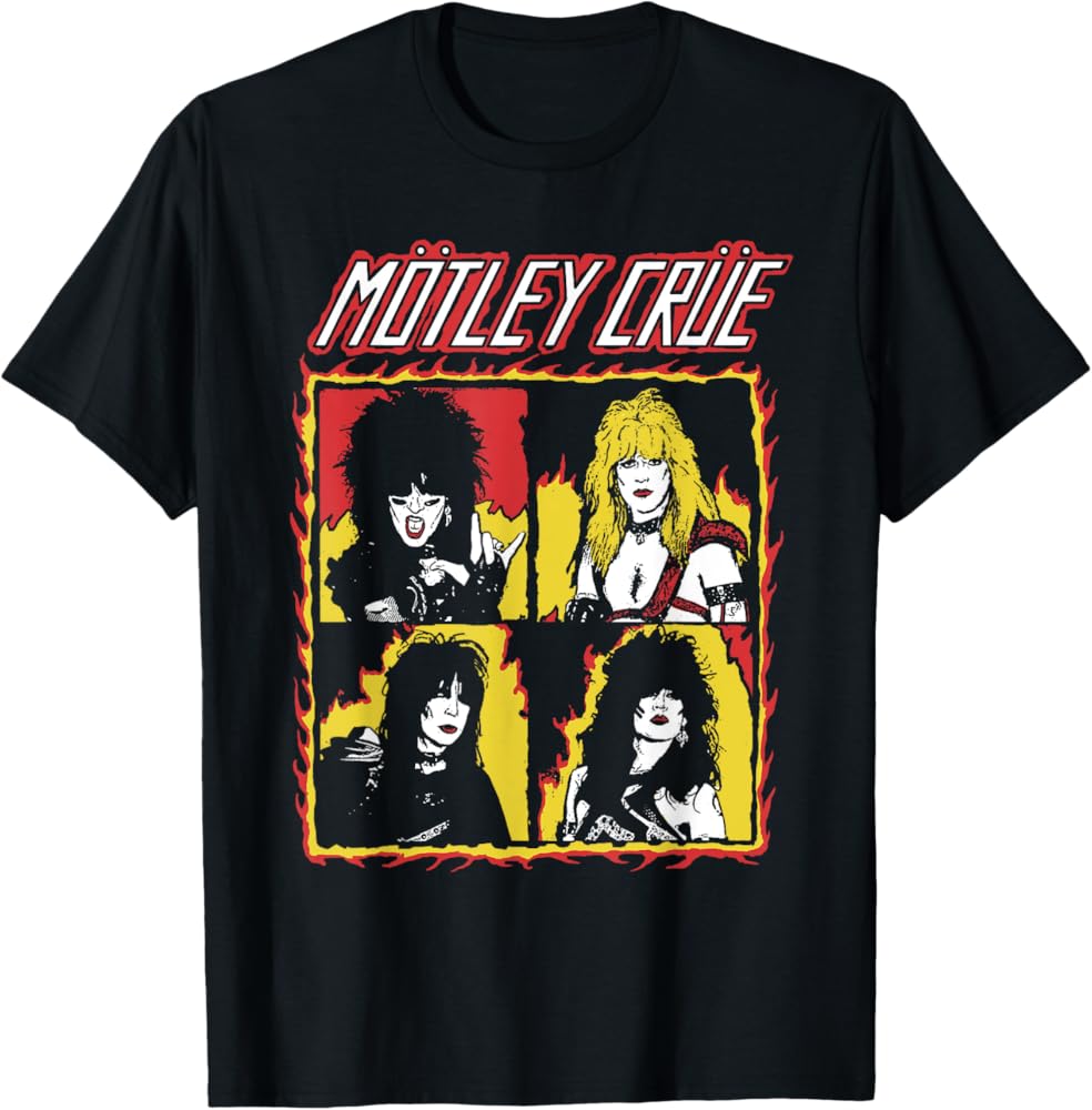 Amazon.com: Mötley Crüe - Shout At The Devil (Flames) T-Shirt